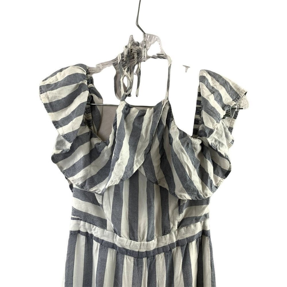 Fab'rik Women's Ruffled Stripped Jumpsuit - Picture 4 of 9